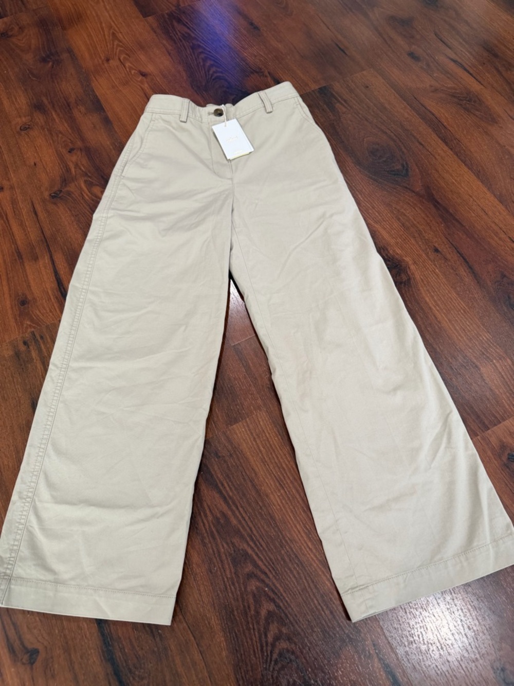 NWT Aritzia Wilfred Free Ascendant Pants Light Birch Cream Women Sz 2 Wide Leg - Picture 4 of 14